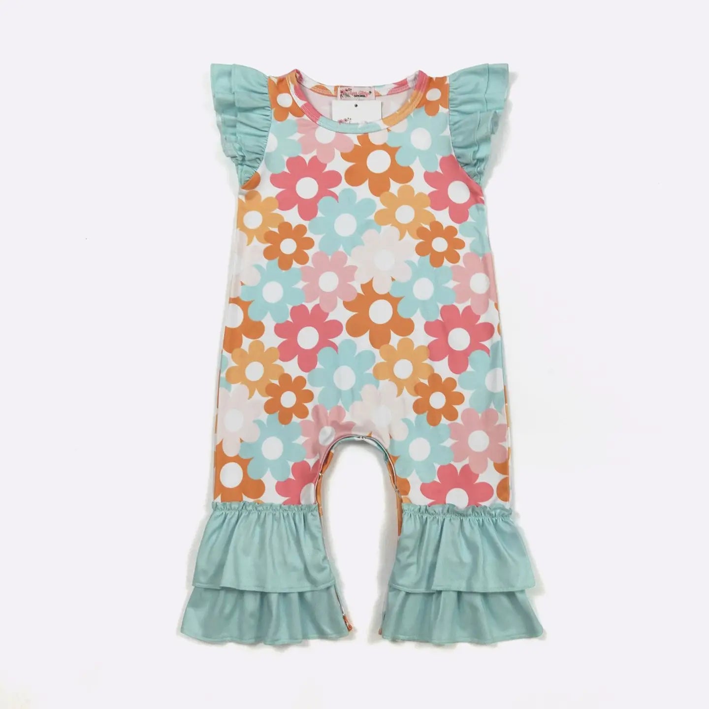 Aqua Daisy Romper