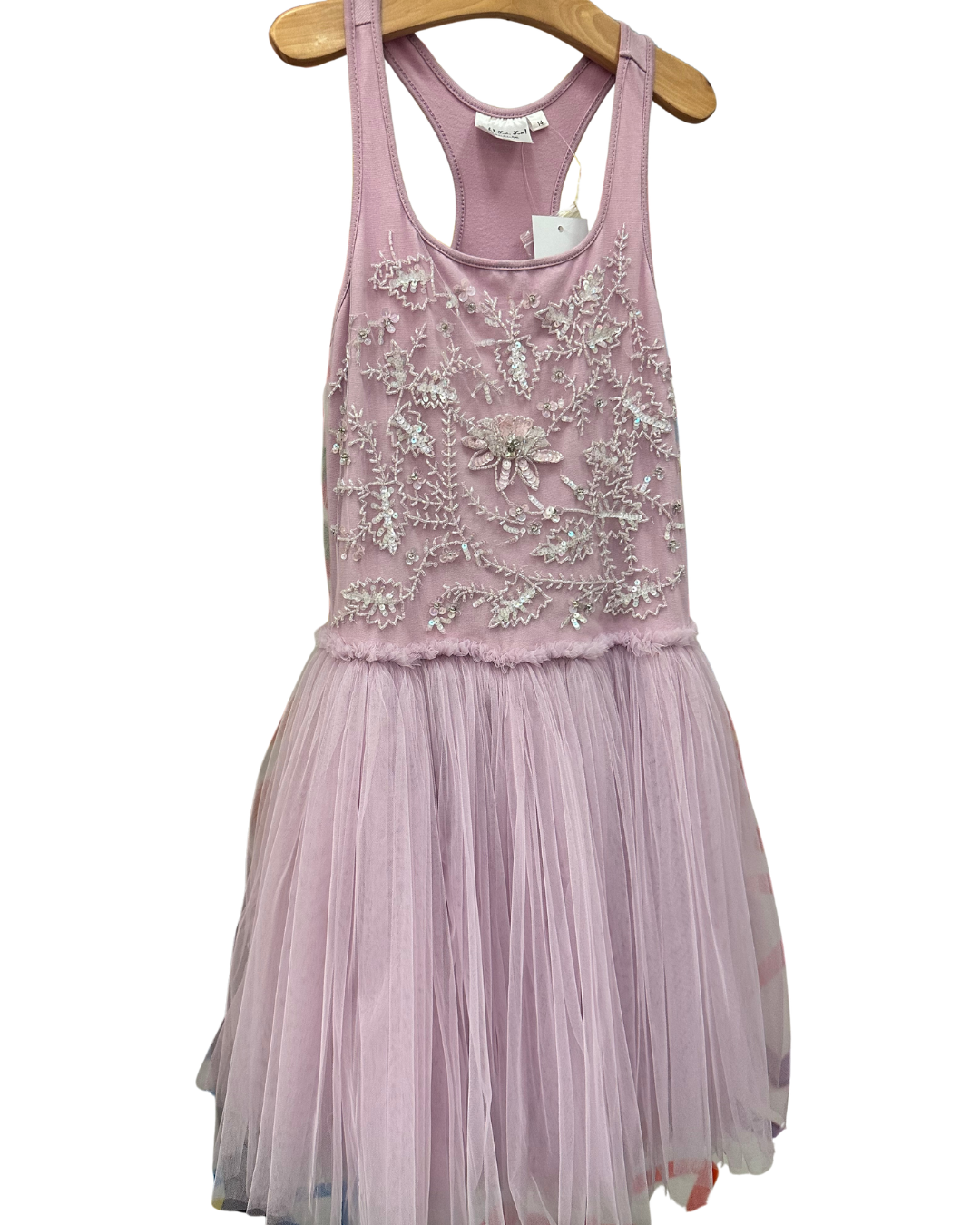 Lavander Floral Sequin Dress