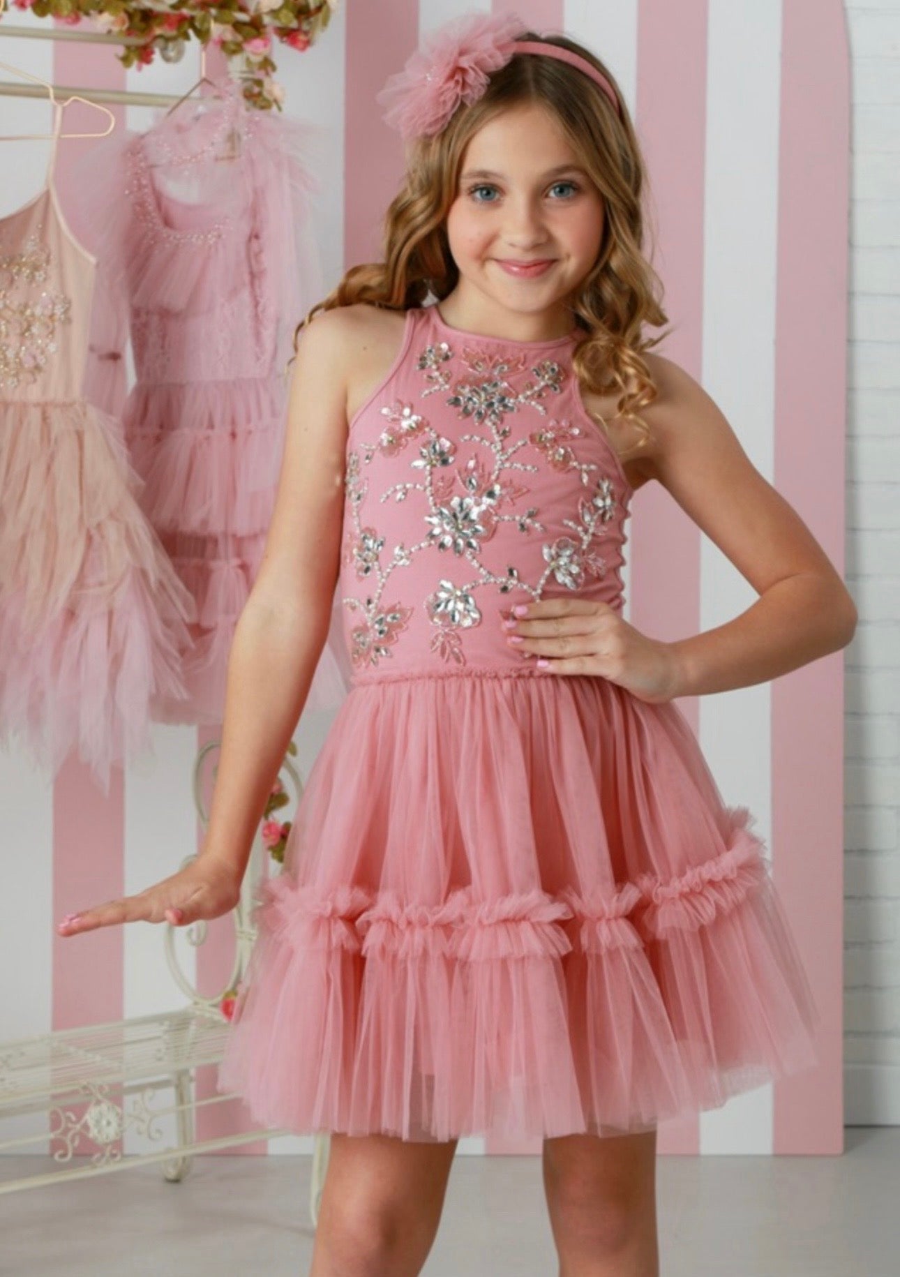 French Dusty Rose Dress