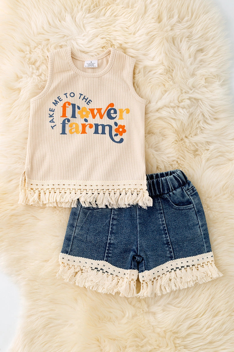 Take me to the flower farm outfit set